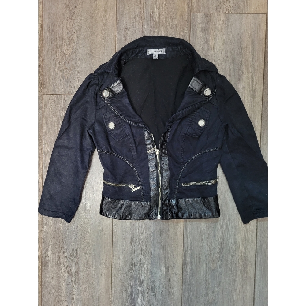 Cropped Suede Moto Jacket